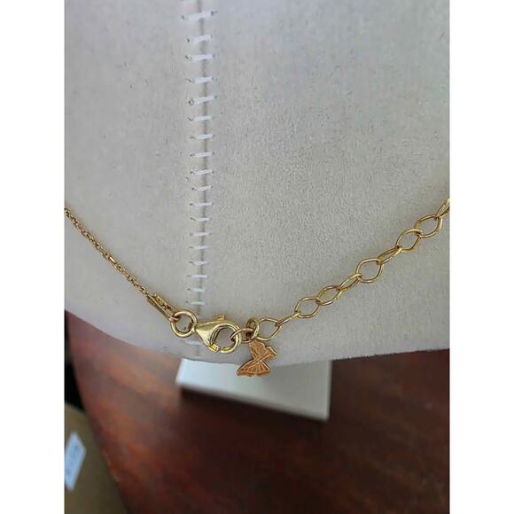 New Sterling Silver Gold-Tone Asymmetrical "S" Necklace from Macy's. - Picture 4 of 5